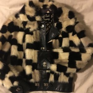 Vintage patchwork fur coat